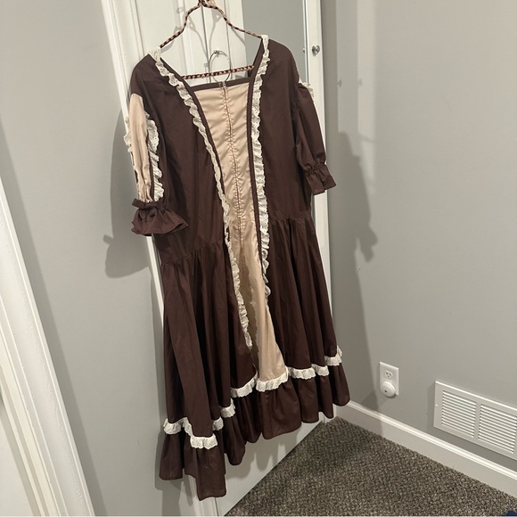 Vintage square dancing dress brown bow - Picture 4 of 5